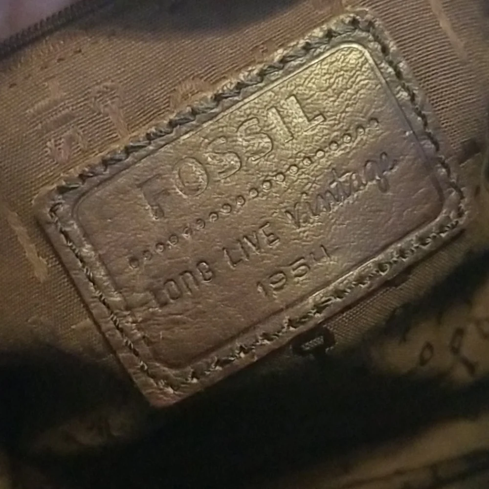 RARE Fossil Emory Satchel Vintage 90s Leather Bag June2011 ZB4870